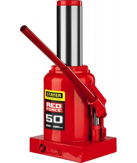 Домкраты: Домкрат бутылочный гидравлический STAYER RED FORCE 50т 300-480мм [43160-50_z01] фотографии