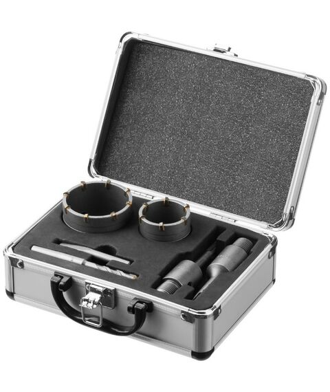 Наборы оснастки: Набор коронок по бетону с оснасткой Зубр Профессионал 29185-H2-1 d = 50, 68 мм, кейс фотографии