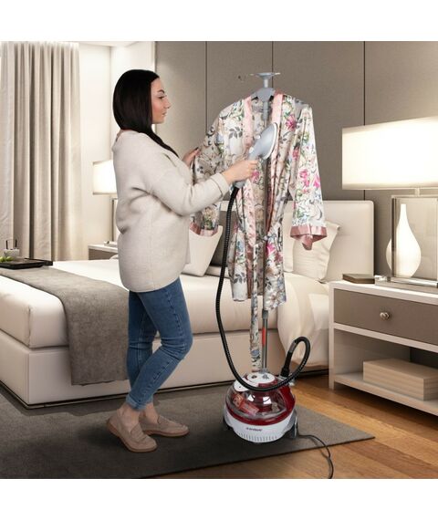 Отпариватели и пароочистители: Отпариватель для одежды Endever Odyssey Q-9 красно-белый [80147] фотографии