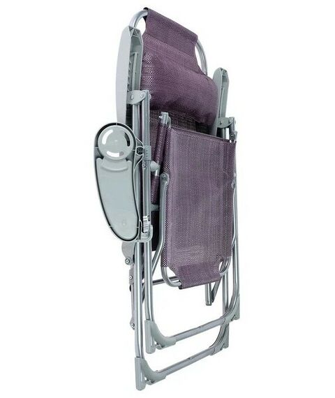 Кемпинговая мебель: Кресло-шезлонг с полкой  КШ3/1 баклажановый фотографии