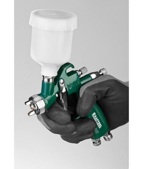 Пневмокраскопульты: Краскопульт пневматический KRAFTOOL AirKraft Mini 1 мм HVLP, c верхним бачком [06565-1.0] фотографии