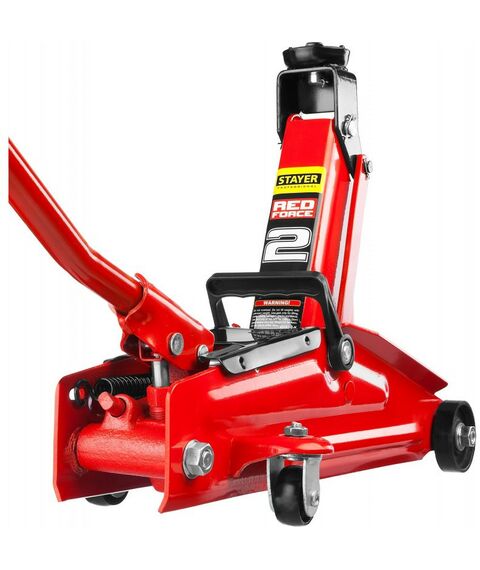 Домкраты: Подкатной домкрат для легковых а/м STAYER RED FORCE R-28 2т 130-350мм в кейсе [43153-2-K] фотографии