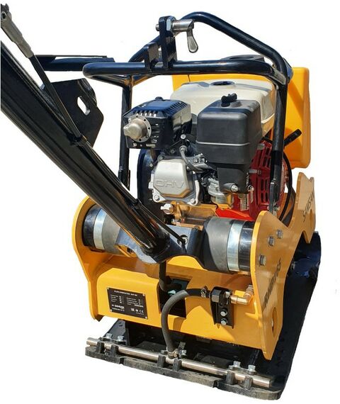 Виброплиты, вибраторы: Виброплита реверсивная гидравлическая Samsan RHP165 двигатель Honda GX160, 4-тактный, гидравлический реверс, бак для воды, двухзонная система орошения, вес 165 кг фотографии
