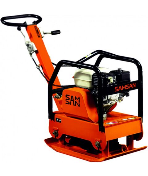 Виброплиты, вибраторы: Виброплита реверсивная Samsan RP321 73X37см, двигатель Honda GX 160, 4-тактный, одноцилиндровый, 5.5 л/с, частота 4000 виб./мин, центробежная сила 30,5 кН, глубина уплотнения 50 см фотографии