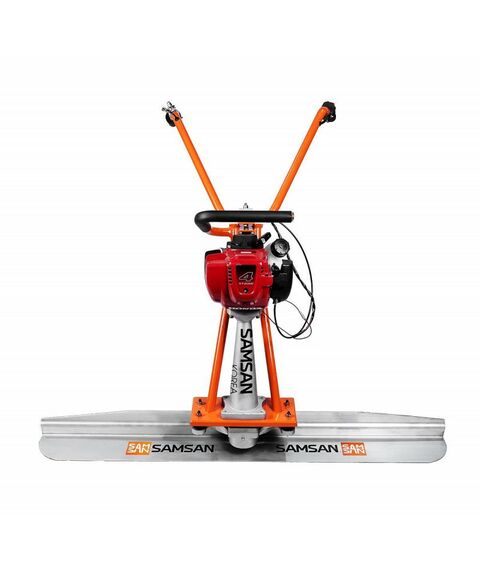 Виброплиты, вибраторы: Виброрейка Samsan SFS102 с двиг. Zongshen S35 (хром, без лезвия), бензиновый 4-х тактный, вес 21 кг фотографии