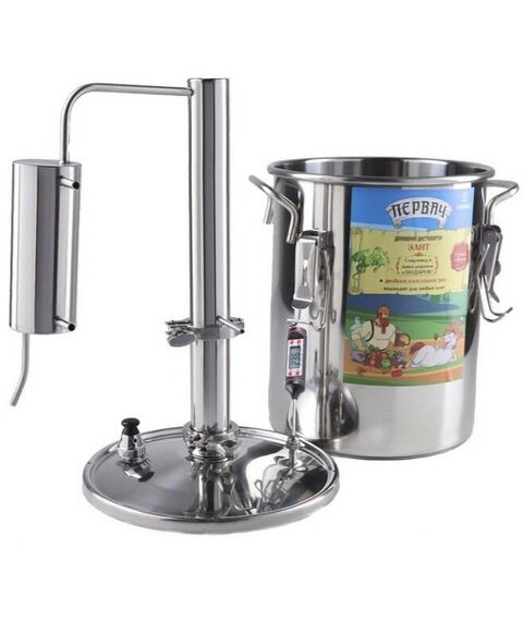 Сепараторы и дистилляторы: Дистиллятор  Первач Элит-Аромат 14Т 14л, термометр фотографии