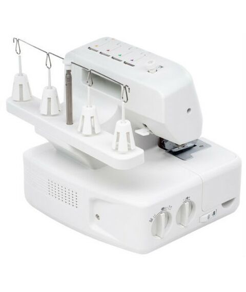 Швейные машинки: Оверлок Necchi 4455D 2, 3, 4-ниточный шов, дифференциальная подача, скорость 1200 стежков/мин фотографии