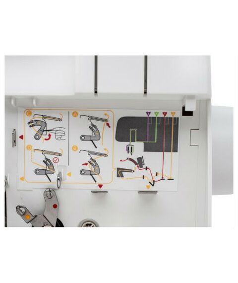 Швейные машинки: Оверлок Necchi 4455D 2, 3, 4-ниточный шов, дифференциальная подача, скорость 1200 стежков/мин фотографии