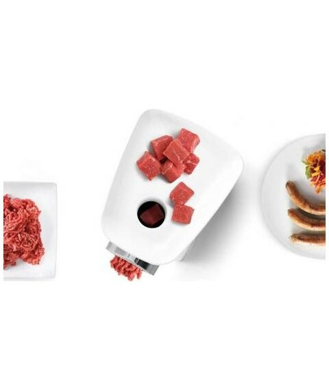 Мясорубки: Мясорубка BOSCH MFW2520W SmartPower, 350/1500 Вт, 2 форм диска, насадка для колбасок и кеббе фотографии