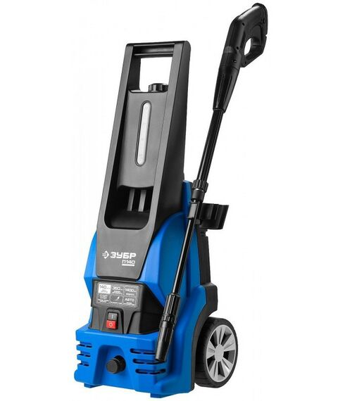 Мойки высокого давления: Мойка высокого давления Зубр Профессионал АВД-П140 макс. 140Атм, 350л/ч, 1400Вт, колеса, бесщет. двигатель, АВТО-СТОП, 5м шланг фотографии