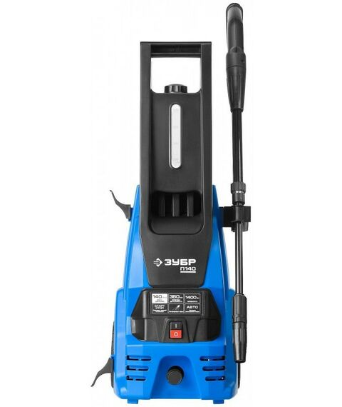 Мойки высокого давления: Мойка высокого давления Зубр Профессионал АВД-П140 макс. 140Атм, 350л/ч, 1400Вт, колеса, бесщет. двигатель, АВТО-СТОП, 5м шланг фотографии