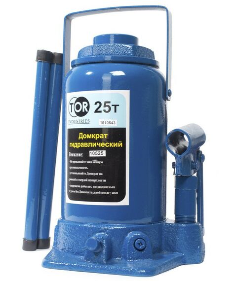 Домкраты: Домкрат бутылочный TOR ДГ-25 г/п 25т, 250-420 мм, 11.5кг [10525] фотографии