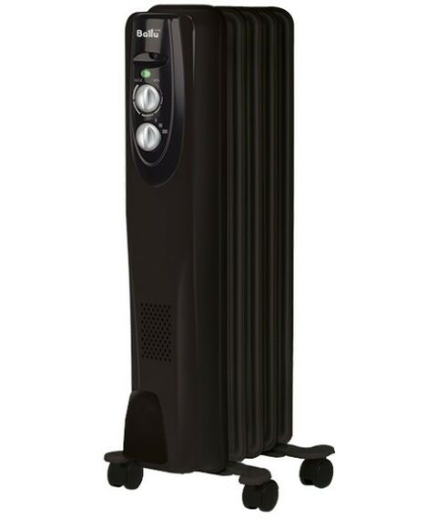 Масляные радиаторы: Масляный радиатор Ballu Classic black BOH/CL-05BRN 1000 5 секций фотографии
