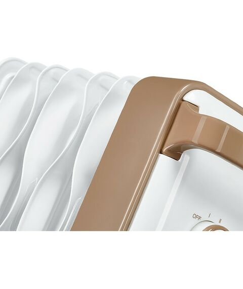 Масляные радиаторы: Масляный радиатор Electrolux Wave EOH/M-9157 мощность обогрева 1500 Вт, число секций: 7, термостат, колеса для перемещения, цвет белый фотографии