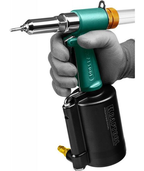 Заклепочники пневматические: Заклепочник пневматический KRAFTOOL AR-64 для заклёпок из алюминия, стали, нерж. стали, d=2,4 / 3,2 / 4,0 / 4,8 / 6,4 мм [31185_z02] фотографии