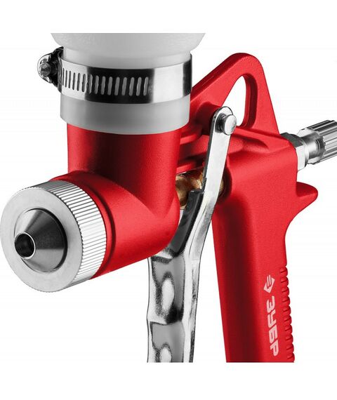 Пневмокраскопульты: Картушный пистолет для штукатурки Зубр MKP 600 с верхним бачком, 4, 6, 8мм [06466] фотографии