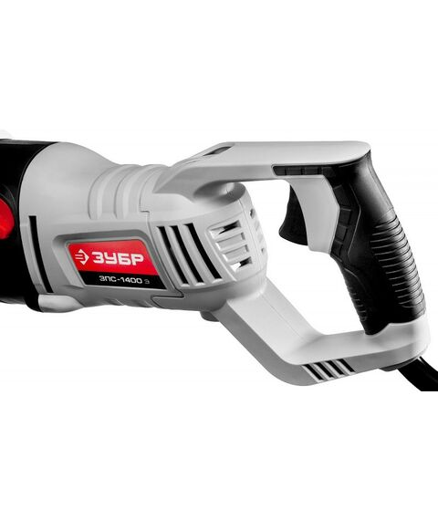 Сабельные пилы: Пила сабельная (электроножовка) Зубр ЗПС-1400 Э 1400 Вт, 0-2800 ход/мин, рез 255 мм (дерево), 20 мм (сталь), ход штока 32 мм, маятник. ход фотографии