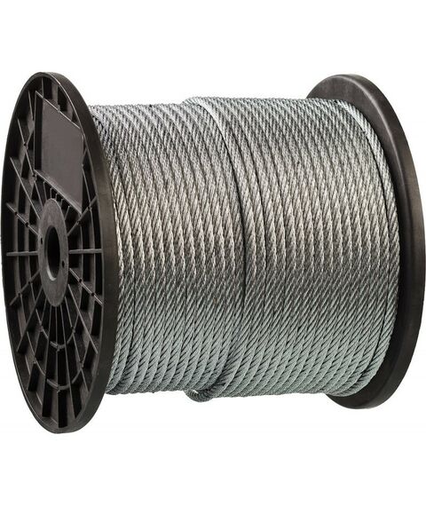Такелажный крепеж: Трос стальной, оцинкованный Зубр Профессионал d=3 мм, L=200 м DIN 3055 [4-304110-03] фотографии