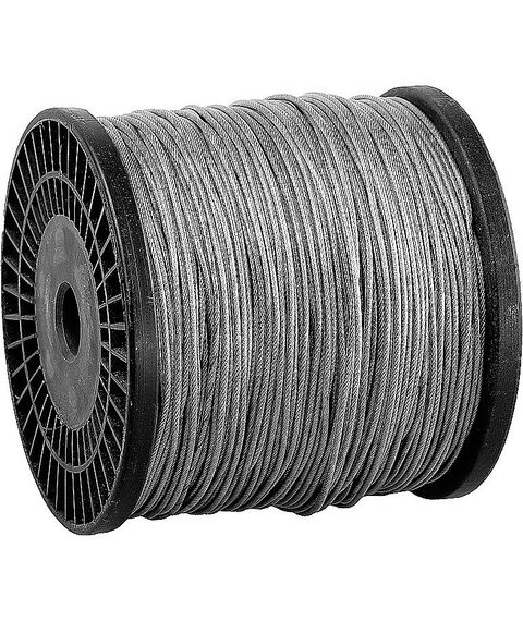 Такелажный крепеж: Трос стальной оцинкованный Зубр Профессионал d=5/6 мм, L=150 м DIN 3055, в оплетке ПВХ [4-304120-05-06] фотографии