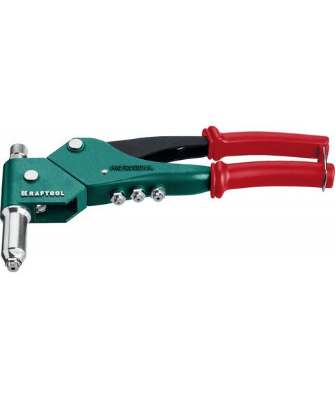 Заклепочники: Комбинированный заклепочник поворотный KRAFTOOL Combo3-M6 0-360°, в кейсе [31178_z01] фотографии