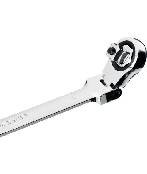 Наборы инструментов и ключи: Набор комбинированных гаечных ключей трещоточных шарнирных с адаптерами Зубр 27102-H10 10 шт, 8 - 19 мм фотографии