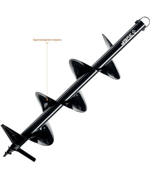 Шнеки для мотобуров: Шнек для мотобуров по грунту Зубр d=200 мм, однозаходный [7051-20] фотографии