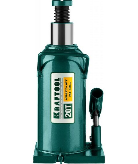 Домкраты: Домкрат бутылочный гидравлический KRAFTOOL KRAFT-LIFT 20т 244-449мм [43462-20_z01] фотографии