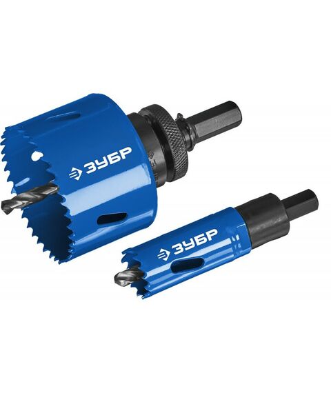 Буры, пики, коронки, сверла: Набор коронок биметаллических Зубр 29531-H11 11шт, (14,20,22,25,30,35,40,51,60,64,67) фотографии