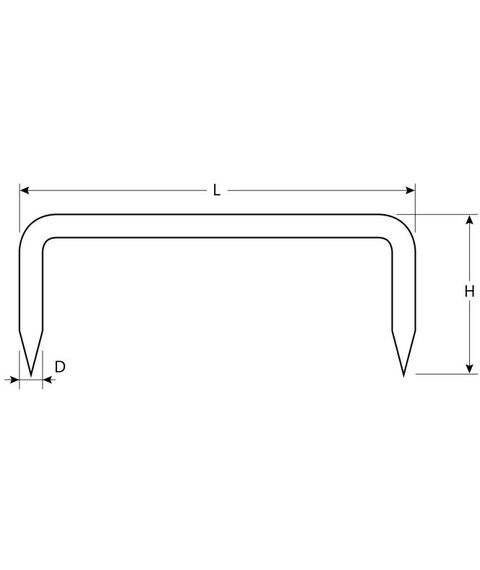 Крепеж для отделочных работ: Скоба строительная кованая Зубр 350 х 70 х 8мм 100 шт [311165-350-70] фотографии