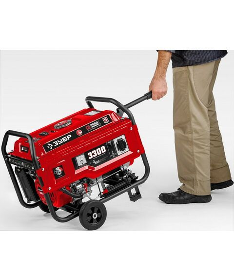 Принадлежности к компрессорам и электростанциям: Набор колес + рукоятка № 1 Зубр НКР-1 для генераторов мощностью до 3500 Вт фотографии