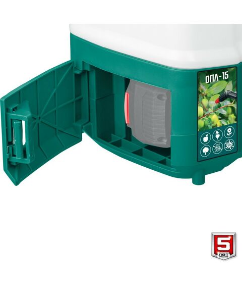 Опрыскиватели садовые: Опрыскиватель аккумуляторный Зубр ОПЛ-15 15 л бак, без АКБ, Li-Ion 18В фотографии