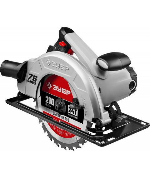 Дисковые пилы: Пила дисковая Зубр ПД-75 90°-70 мм, диск 210 мм, 2000 Вт фотографии