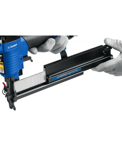 Гвоздезабиватели: Пневматический нейлер-степлер (гвозде/скобозабиватель) 2-в-1 Зубр Профессионал Т55/300 скобы тип 55 (16-40мм) и гвоздей 300 (10-50 мм) [31937] фотографии