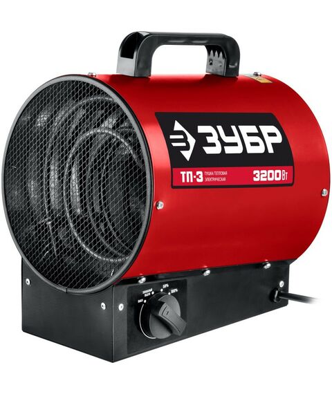 Тепловые пушки: Электрическая тепловая пушка Зубр ТП-3 3.2 кВт фотографии