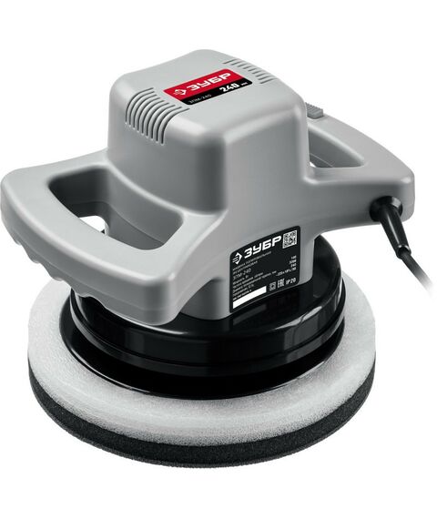 Эксцентриковые шлифмашинки: Полировальная машина Зубр ЗПМ-240 2 полировальные насадки, 3200 об/мин, 240 мм, 140 Вт фотографии