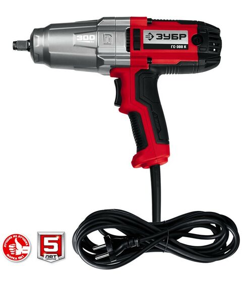 Гайковерты, отвертки: Гайковерт ударный сетевой Зубр ГС-300 К 300 Нм, 1/2", кейс фотографии