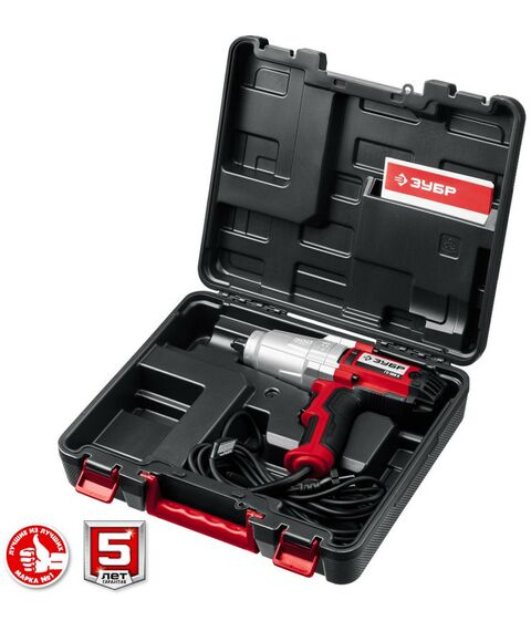 Гайковерты, отвертки: Гайковерт ударный сетевой Зубр ГС-300 К 300 Нм, 1/2", кейс фотографии