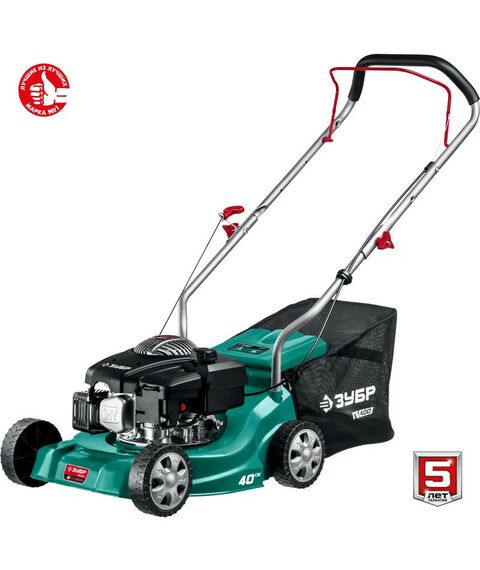 Газонокосилки: Газонокосилка бензиновая Зубр ГБ-400 400 мм 2.5 л.с. фотографии