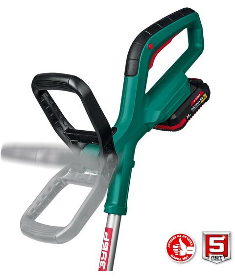 Триммеры: Аккумуляторный триммер Зубр ТА-185-21 18В, 1 АКБ (2Ач) фотографии