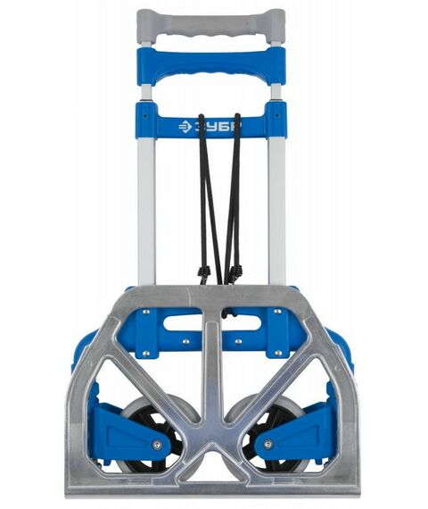 Тележки хозяйственные: Складная хозяйственная тележка Зубр ТР-60 до 60кг, каркас и платформа из алюминия, платформа 39х28см, колёса d13см, вес 3.2кг [38750-60] фотографии