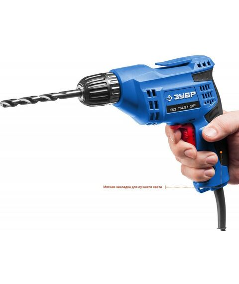 Дрели и шуруповерты: Безударная дрель Зубр Профессионал ЗД-П421 ЭР 420 Вт фотографии
