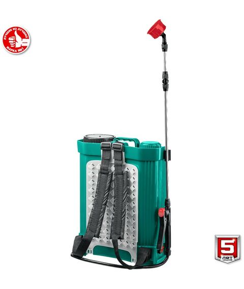 Опрыскиватели садовые: Опрыскиватель аккумуляторный Зубр ОПС-16 16 л бак, 12В, 8Ач фотографии