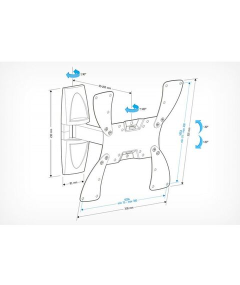Крепеж для аудио-видео техники: Кронштейн Holder LCDS-5020 белый фотографии