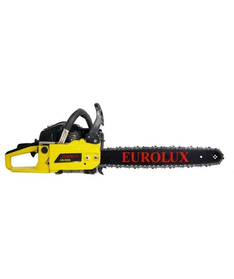 Бензопилы: Бензопила Eurolux GS-5218 3.8 л.с., шина 45 см, толщина звена 1.5 мм, шаг цепи 0.325", система гашения вибрации, тормоз цепи, автоматическая смазка цепи фотографии