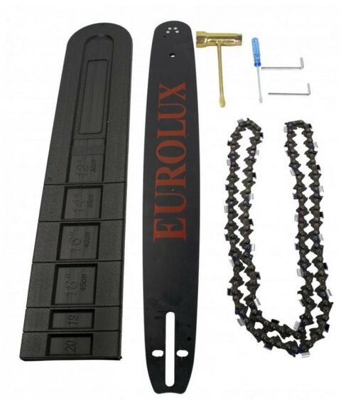 Бензопилы: Бензопила Eurolux GS-6220 4.2 л.с., шина 50.5 см, толщина звена 1.5 мм, шаг цепи 0.325", система гашения вибрации, тормоз цепи, автоматическая смазка цепи фотографии