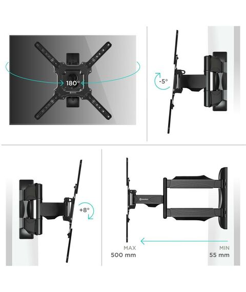 Крепеж для аудио-видео техники: Кронштейн ONKRON NP40 черный фотографии