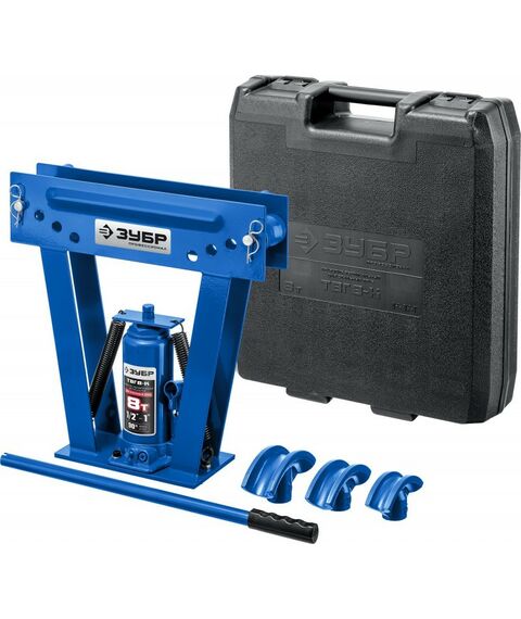 Трубогибы: Трубогиб гидравлический вертикальный ручной Зубр Профессионал ТВГ-8-K 1/2-1", 8т, в кейсе [43078-08-K_z01] фотографии