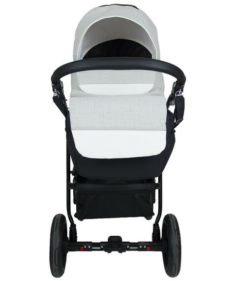 Коляски детские: Коляска 2в1 Alis ALVARO Al 04 т.серый+св.серый+белая кожа фотографии