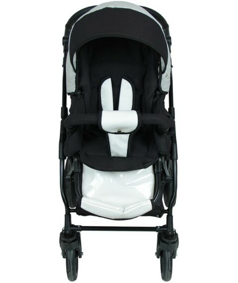 Коляски детские: Коляска 2в1 Alis ALVARO Al 04 т.серый+св.серый+белая кожа фотографии