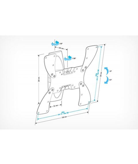 Крепеж для аудио-видео техники: Кронштейн Holder LCDS-5019 белый фотографии